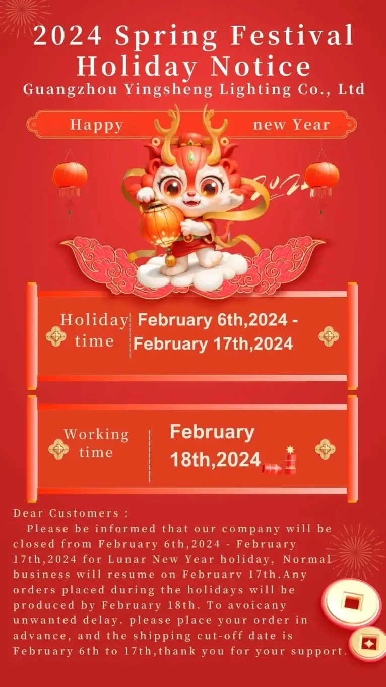 ysled 2024 CNY holiday notice
